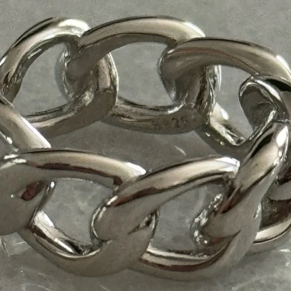 COPY - Sterling Silver Chain Link Chunky Ring Brand New - Picture 2 of 5